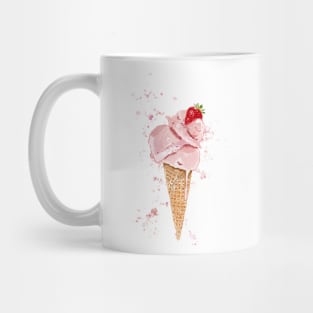 Strawberry ice cream cone Mug